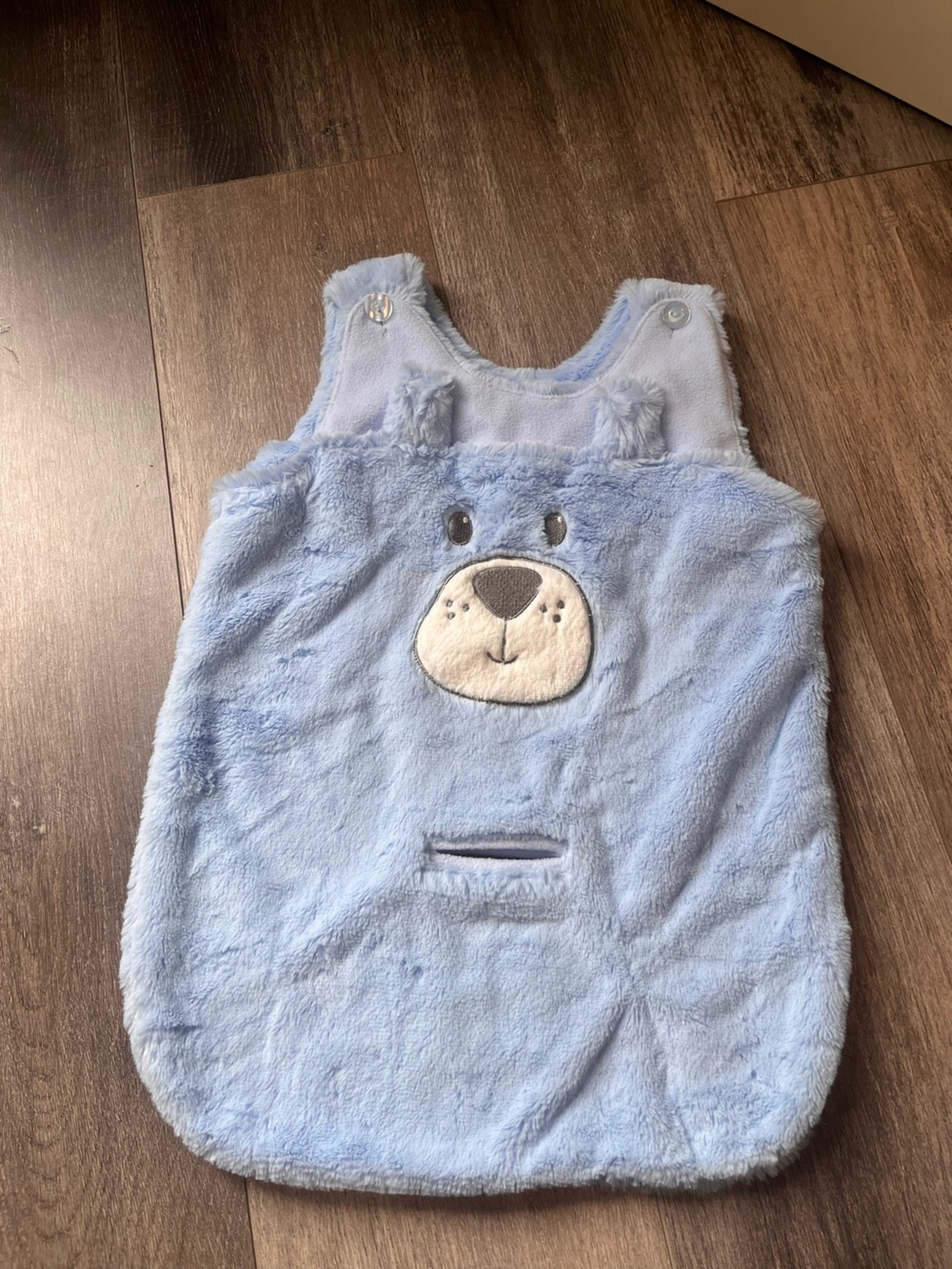 Soft Blue Bear Plush Baby Stroller Sack - Koalababy
